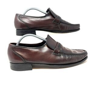 Florsheim Men's Como Leather Black Cherry Loafers Shoes size‎ 10-1/2 D 17089-18